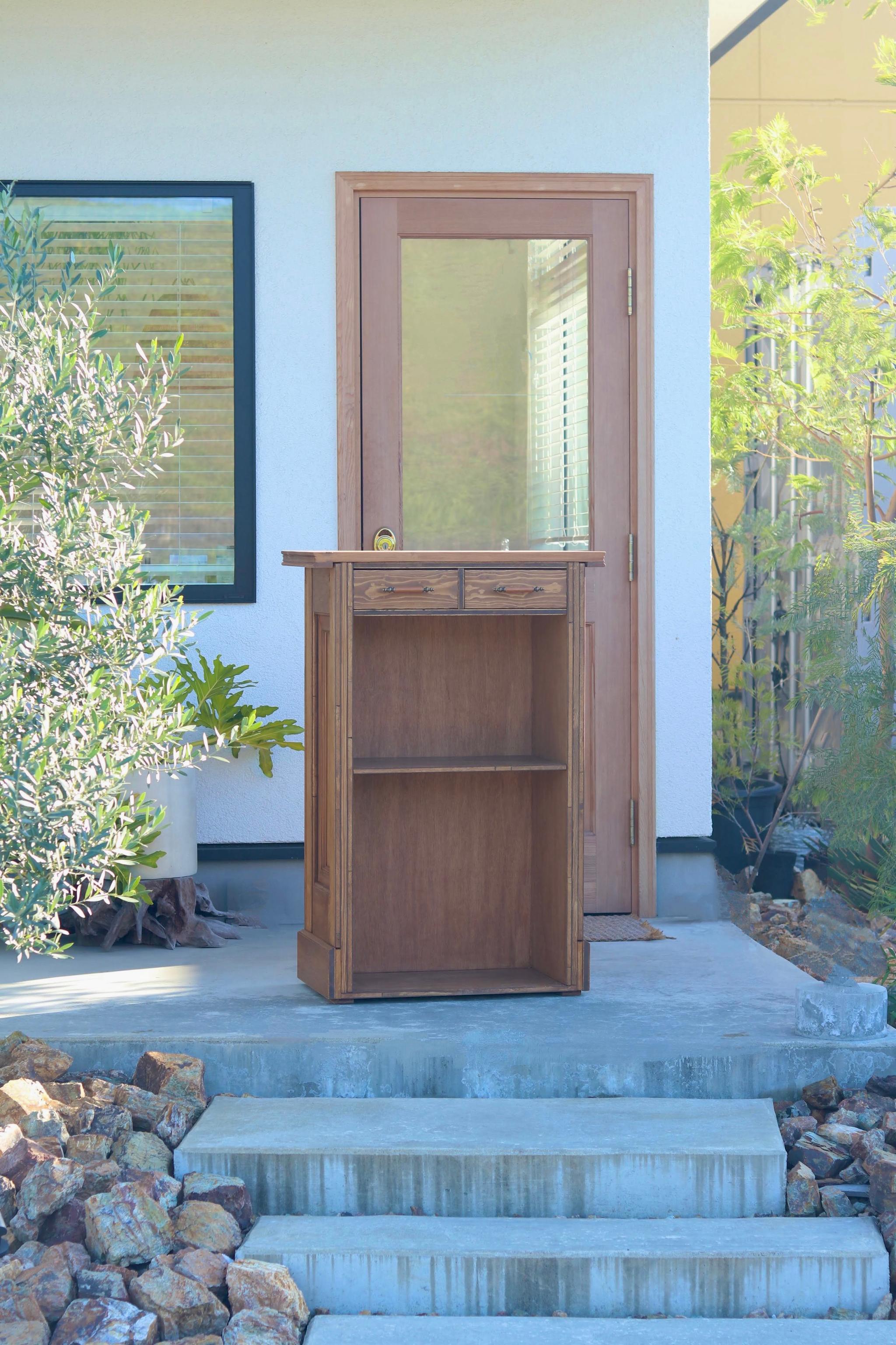 アンティークカウンター レジ台 キャッシャー バーカウンター 受付 サイドテーブル ディスプレイ 店舗什器 | 9枚目